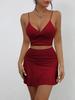 Amazon Cross-Border Roupas Femininas Temu Mais Vendidos de Verão Cor Sólida Sexy Costas Nuas Camisole Top Conjunto de Alta Qualidade para Mulheres Verão