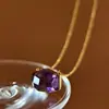 Collar Lipar Crystal Luz de Lujo Nicho Baoman Multicolor Corte Irregular Aguamarina Diseño Simple para Mujer
