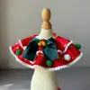 Bufanda Navideña para Disfraz de Mascota Suministros Decorativos Bufanda para Perro Gato Toalla Resbaladiza Babero Pajarita