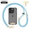 Lanyard para teléfono móvil con explosiones se puede colgar en la espalda cuerda ajustable para colgar en el cuello cuerda tejida corta para la muñeca anti-pérdida venta al por mayor de fábrica