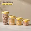 Cerdo Pequeño Cocina Lata Sellada Almacenamiento de Granos y Cereales Caja de Lata Transparente Alimentos Bocadillos Productos Secos Lata de Almacenamiento de Té