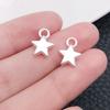 Colgante de Aleación Retro Hueco de Estrella Luna Sol de Cinco Colores Pulsera Hecha a Mano Llavero Accesorios Joyería Colgante