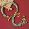 Pulsera étnica estilo Tíbet, regalo cultural y creativo de hilo rojo, mismo estilo que el recuerdo turístico de la zona escénica, pulsera tejida a mano