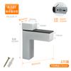 2 piezas de aleación de zinc clip ajustable para vidrio laminado clip de boca de pez clip F clip para partición fija clip de olecranon laminado