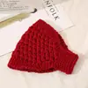 Banda para el cabello de lana tejida a mano para otoño e invierno, gorro de lana con protección para los oídos, banda para el cabello de ala ancha, accesorios para el cabello, tocado para mujer