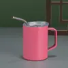 Taza de coche de acero inoxidable 304 transfronteriza, vacío, doble capa, 3 oz, mini vaso para café tipo shot, taza portátil con pajilla, aislante