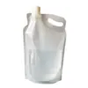 Bolsa de agua plegable de 2 l para acampar al aire libre, ciclismo, escalada, transparente, para beber, con serigrafía