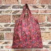 Bolsa de compras mediana a rayas con estampado de cuadros, plegable, ecológica, de nailon, estilo momia, coreana