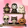 Modelo explosivo de produto de madeira para exportação, Ornamento de mesa de madeira em formato de rei do Halloween, Fornecido exclusivamente para atacado no mercado de pequenas mercadorias de Yiwu