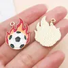 Fútbol Copa del Mundo Deporte Colgante de Aceite Goteante Accesorios de Joyería de Aleación DIY Colgante de Collar Llavero Insignia Conmemorativa