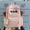 Mochila Escolar, Mochila Femenina, Viaje para Estudiante Universitario, Ligera, De Apariencia Elegante, Color Dopamina Lindo, Mochila Estudiante de Gran Capacidad