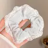 Elástico de Cabelo Oversized Estilo Coreano Intestino de Porco, Corda de Cabelo Versátil com Renda de Bolinhas, Elástico para Rabo de Cavalo Alto, Elástico de Borracha, Acessório de Cabelo de Alta Qualidade