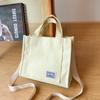 2021 Nova Bolsa de Ombro de Lona de Contraste de Cor Bolsa de Pano Simples Estilo Coreano Elegante Blizzard Bolsa de Ombro Artística