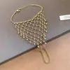 2026 Nuevo Pulsera Cadena Integrada con Anillo de Borla Hueca Pulsera de Tacto de Lujo Ligero Gama Alta Pulsera de Personalidad Moderna Versátil Joyería de Mano