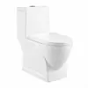 Inodoro Cerámico de Descarga Directa de Una Pieza Asiento de Inodoro para Baño del Hogar Modelo de Ingeniería para Hotel al por Mayor