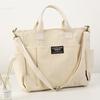 Bolsa de lona engrossada com vários bolsos estilo japonês casual para estudantes computador simples portátil de ombro transversal mochila escolar