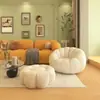 Sofá perezoso con forma de calabaza de un solo asiento, popular estilo crema para sala de estar, dormitorio, apartamento pequeño, balcón, silla de ocio tatami