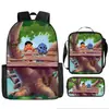 2024 Nueva Mochila Escolar de Stitch Set de Tres Piezas de Stitch Mochila con Dibujos Animados Impresos para Estudiante de Primaria Bolso de Hombro Estuche para Lápices traje