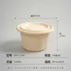 Caixa de Almoço Descartável Biodegradável com Vários Compartimentos, Caixa de Embalagem para Viagem Feita de Amido de Milho Espessado para Refeições Bento
