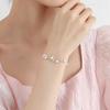 Pulsera de Estrella de Plata Pura S990, Exquisita y Simple Pulsera de Doble Capa de Estrella de Cinco Puntas para Mujer, Estilo Japonés y Coreano Joyería de Cuentas de la Fortuna al Mayoreo