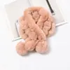 [Doble bola 12 bolas] Versión coreana de bufanda de felpa de imitación de piel de conejo Rex para mujer, bufanda cálida de otoño e invierno para estudiantes, jersey