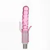 Acessórios para máquinas de sexo, vibrador realista de três furos para homens e mulheres, bolinhas anal de cristal, brinquedos divertidos especiais de SM para flerte para mulheres