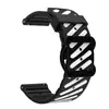 Aplicável à série Samsung/Huawei/watch Pulseira de Relógio Esportiva de Silicone Respirável Duas Cores Sarja Vazada Universal 22mm