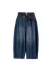 Jeans Retro Coreanos de Color Naranja Otoñal Estilo Cimitarra para Mujer, Pantalones de Pierna Ancha Estilo Perezoso Adelgazantes 65079 para Cuerpo Tipo Pera