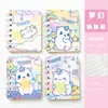 Libreta de Dibujos Animados de Bobina Pequeña A7 Linda Mini Portátil de Bolsillo Regalo para Estudiante de Primaria