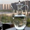 Olla de Mano Imitación Canto Olla de Concubina Imperial Punto de Vidrio Borde de Melón de Té Tetera de Vidrio de Borosilicato Espeso Olla Celebrada en Internet Hecha a Mano Pura Juego de Té
