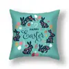 Cojín Decorativo Suave para el Hogar Color Profundo Cojín de Almohada Sofá Mesita de Noche Conejo Estampado Doble Cara Cintura
