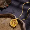 Loja de joias mesmo estilo ouro de areia antiga diamante borboleta janela bússola pingente novo estilo chinês rosa choque diamante borboleta bússola pingente