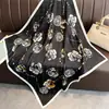 Lenço Camélia de Pérola Sarja de Seda Lenço Quadrado Grande Lenço Protetor Solar de Viagem Lenço Decorativo para a Cabeça Lenço Pequeno Chanel 90cm