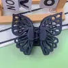 Pinza para el Cabello Grande de Mariposa de Venta Caliente Transfronteriza, Pasador Hueco de Doble Capa, Accesorio para el Cabello para Mujer con un Toque de Alta Gama, Pinza de Tiburón Elegante, Venta al por Mayor