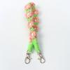 Llavero de Flor Margarita Bohemia de Nuevo Estilo Transfronterizo Cuerda de Muñeca Tejida a Mano Colgante para Bolso Europeo y Americano