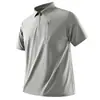 2026 Nuevo Verano Seda de Hielo Secado Rápido Casual Negocios Deportes Camisa Polo de Manga Corta Algodón Media Cremallera Cremallera Bidireccional Moderno Hc