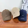 Novo Boné de Baseball para Homens, Outono e Inverno, Quente Estilo Americano Bordado com Letras, Casual Estilo Coreano, Emagrecimento Facial, Boné Pequeno de Bico de Pato com Aba Rígida