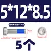 Tornillos de Acero Inoxidable 304 de Cabeza Baja Antiaflojamiento y Antichoque para Pegamento, Cabeza Delgada, Pegamento Azul Interno Torx M2M3-M8