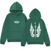 Sudadera con capucha de diseño de marca moderna, estampado de ala americana Hip-Hop, simple y versátil