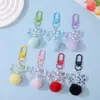 Llavero Creativo de Lazo de Resina con Pompones, Llavero de Mariposa Colorida para Bolso, Venta al por Mayor en Stock
