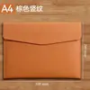 Maletín de negocios A4, bolsa para documentos, carpeta impermeable, bolsa de archivo de cuero engrosado, se puede imprimir con logo, en stock