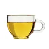 Taza de Vidrio Engrosado con Asa Pequeña Taza de Agua Transparente de Vidrio Capa Única Taza de Degustación de Té Juego de Té de Vidrio Taza de Té de Flores Venta al por Mayor
