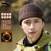 Gorro de punto liso trenzado retro de moda para hombre, nuevo gorro cálido de lana para exteriores de otoño e invierno, gorro de punto elegante de nicho