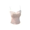 Camisola de Encaje para Mujer, Camisa Base de Patchwork de Encaje de Verano Ajustada, Diseño Elegante, Top sin Mangas