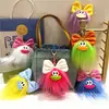 Pele de Coelho Rex Bola de Carvão Pequena Bolsa Fofa Pingente Boneca de Pelúcia Chaveiro de Carro Pingente de Celular Pingente de Bebê