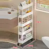 Prateleira de Armazenamento Traseira para Porta de Banheiro Armário de Armazenamento de Chão para Espaço Estreito no Banheiro Carrinho Pequeno Multicamadas Ultrafino para Espaço do Vaso Sanitário