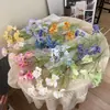 Flores Artificiais para Casamentos, Íris de Veludo com 6 Cabeças Falsas, Novos Materiais de Decoração para Casamento Estilo Chinês, Casa, Hotel e Clube