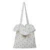 Estilo Coreano Bonito Cereja Moda Grande Capacidade Bolsa de Ombro Mulher Chiffon Estilo Preguiçoso Estudante Sacola de Compras Bolsa de Mão Bolsa Pequena
