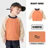 Sudadera de cuello redondo para niños europeos derecha 2026 Otoño Nueva Llegada Top Niños Bebé Niño Pequeño Ropa Infantil Estilo Primavera y Otoño Ropa Moderna