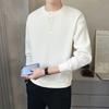 Fw10142 Estilo Popular Primavera 2025 Sudadera de Punto Rayada para Hombre Chaqueta de Cuello Redondo